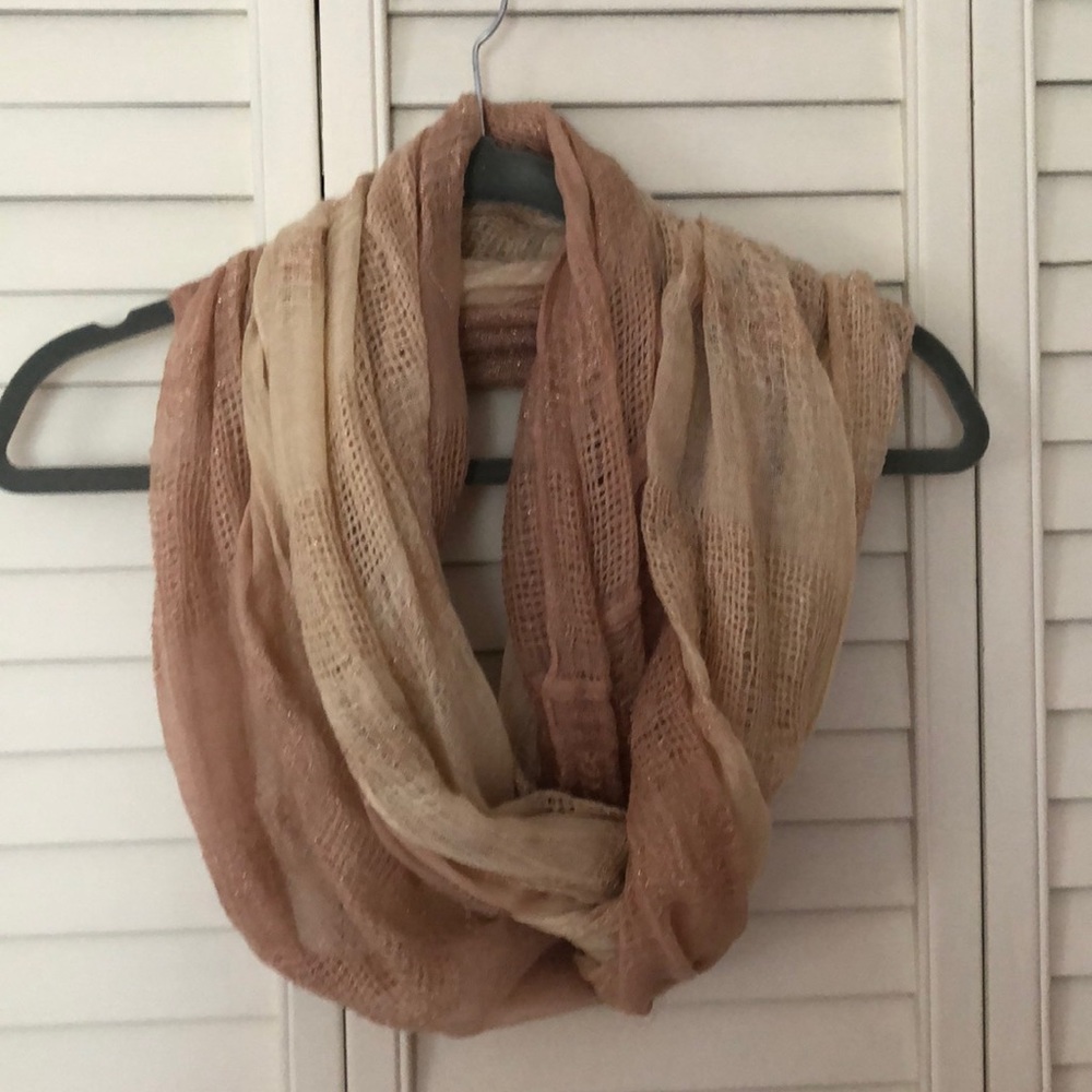 Rose gold infinity scarf.